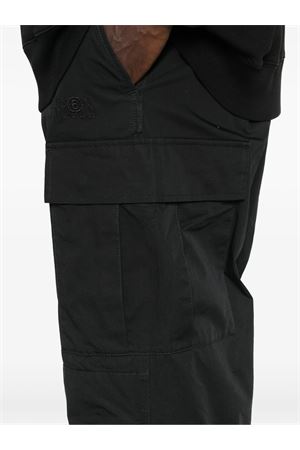 Pantaloni in cotone nero MM6 MAISON MARGIELA | SH0KA0061M35734900